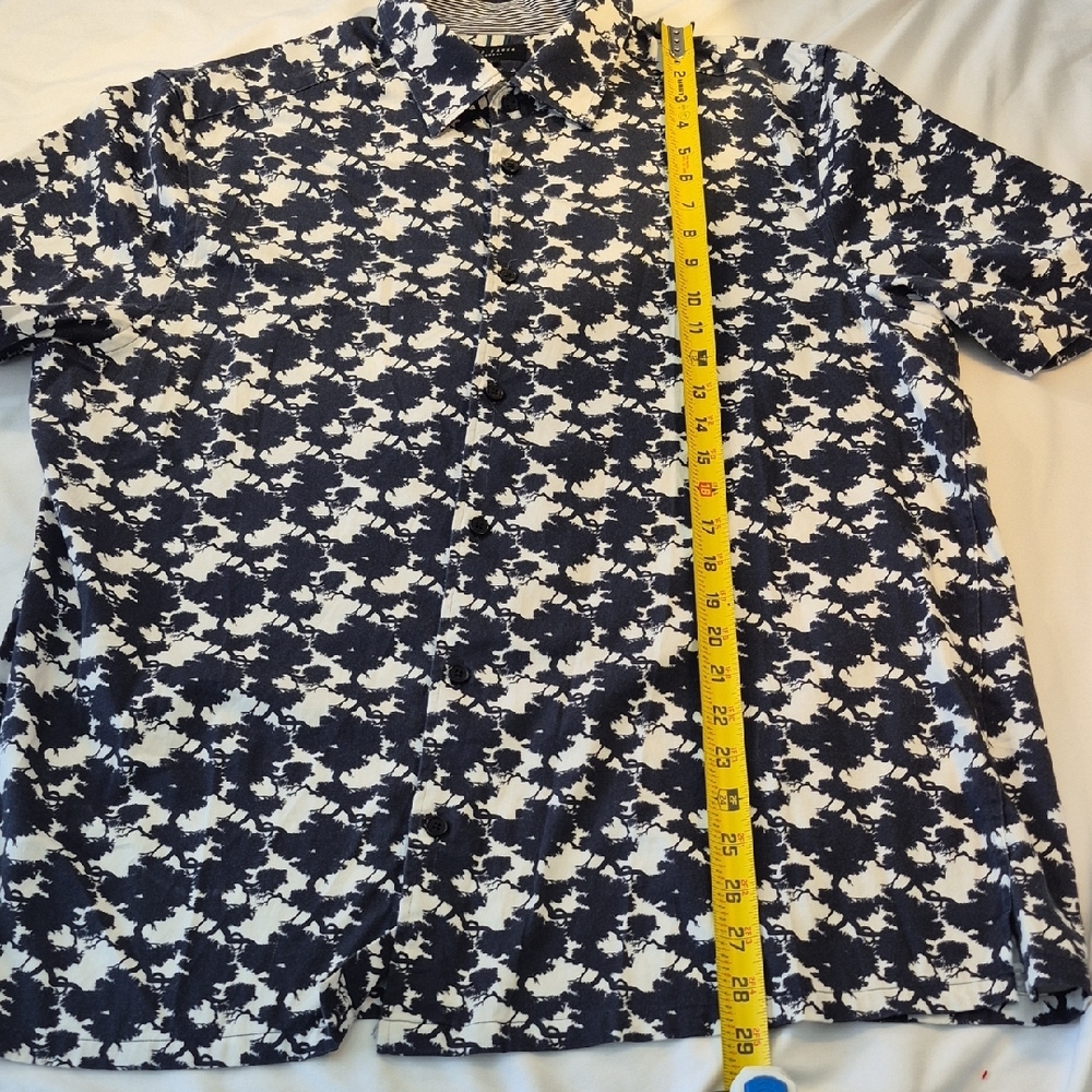 Ted Baker London Mens Short Sleeve  Black and White Button Down Shirt RN95229 - Picture 3 of 12